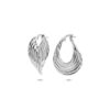 oorringen gediamanteerd 25 mm zilver gerhodineerd
