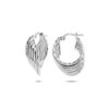 oorringen gediamanteerd 25 mm zilver gerhodineerd - Afbeelding 3