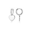 oorringen hartje 19 mm zilver gerhodineerd - Afbeelding 3