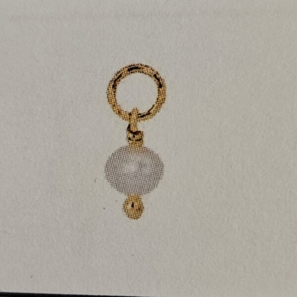 oorringhanger parel per stuk 10 mm zilver gerhodineerd