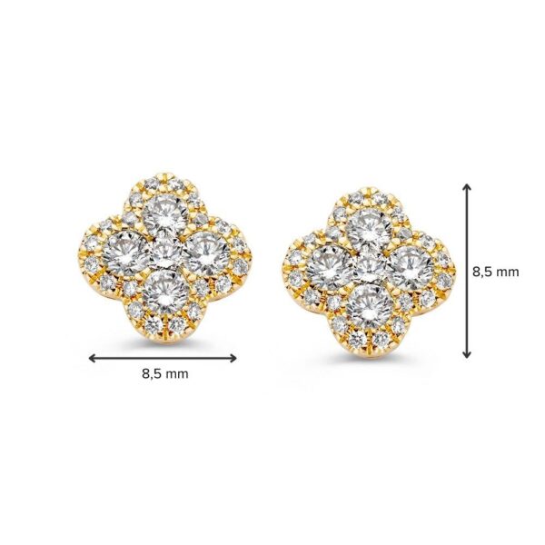 Oorstekers geelgoud briljant 0,70 crt. - Afbeelding 2
