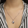 urnhanger hart zilver gerhodineerd - Afbeelding 2