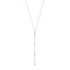 y-collier zirkonia 41 + 4 cm zilver gerhodineerd