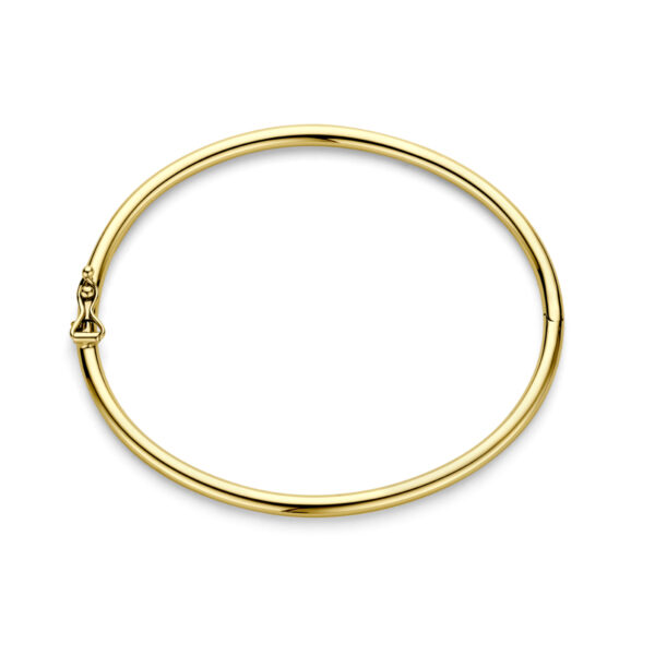 9k bangle scharnier ronde buis 3,0 mm 60 mm 9K geel kleurig - Afbeelding 3