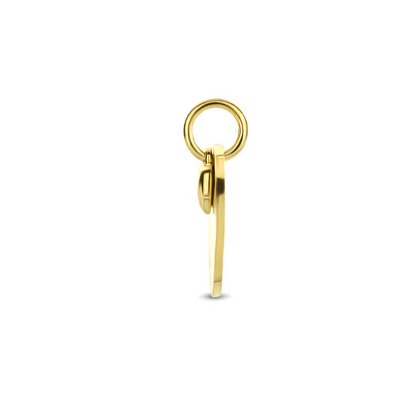 9k graveerhanger hartje 14 mm 9K geel kleurig - Afbeelding 3
