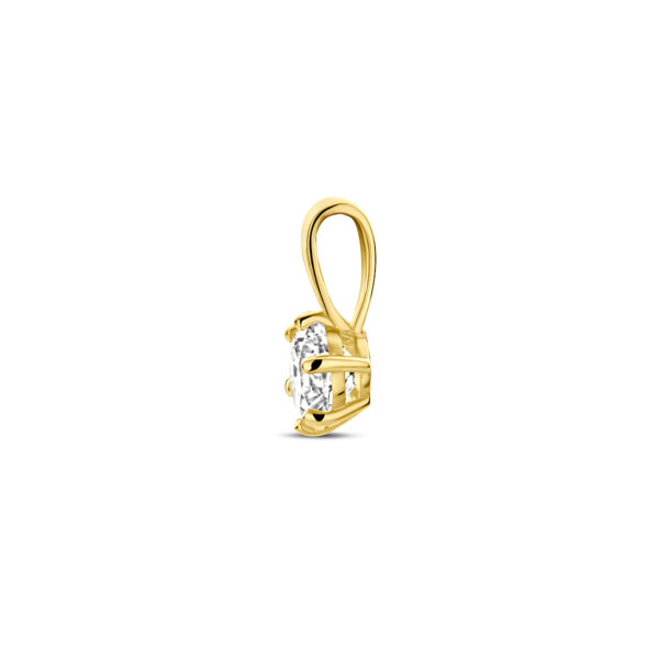 9k hanger zirkonia 9 mm 9K geel kleurig - Afbeelding 3