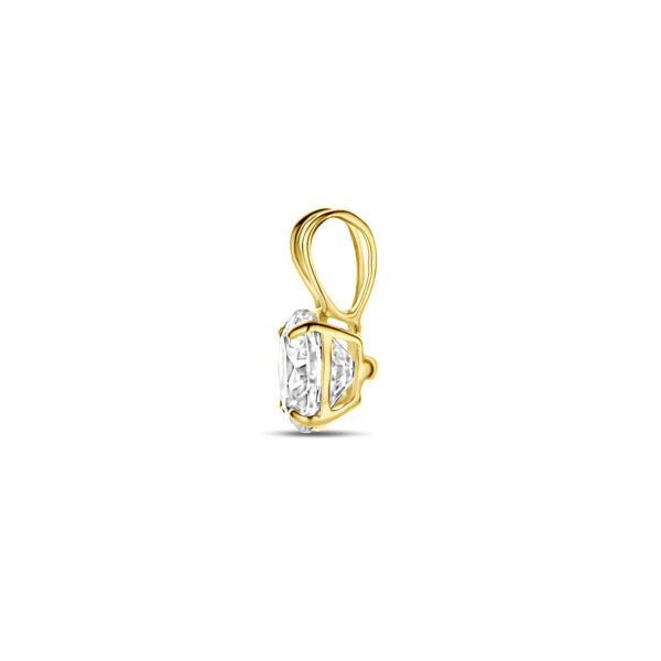 9k hanger zirkonia 9 mm 9K geel kleurig - Afbeelding 3