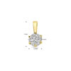9k hanger zirkonia 9 mm 9K geel kleurig - Afbeelding 4