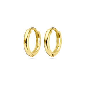 9k klapoorringen 11 mm 9K geel kleurig