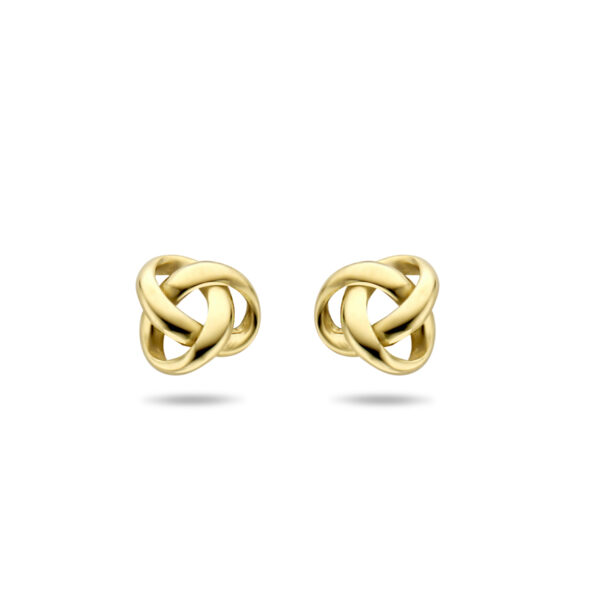 9k oorknoppen 5 mm knoop 9K geel kleurig