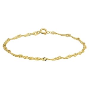 9k singapore 2,3 mm 19 cm 9K geel kleurig