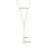Y-collier parel 14K geelgoud - Afbeelding 4