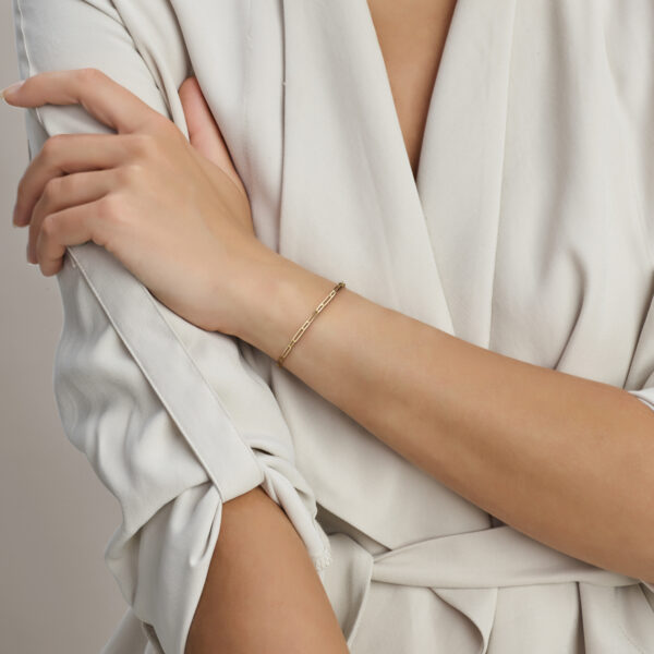 armband 3 mm 19 cm 14K geelgoud - Afbeelding 2
