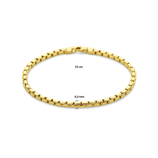 armband 4,0 mm 19 cm 14K geelgoud - Afbeelding 3