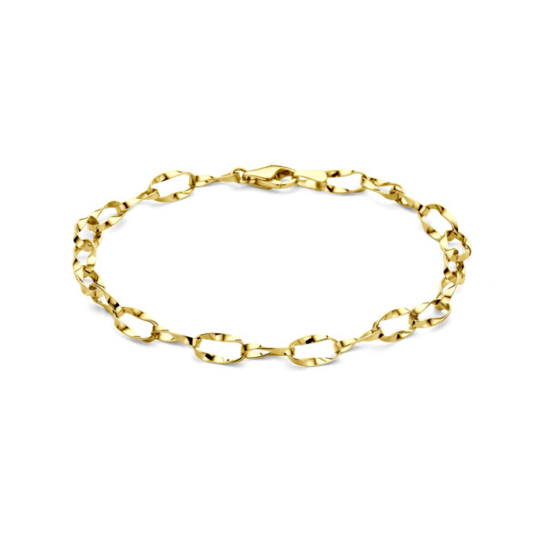 armband 5 mm 19 cm 14K geelgoud