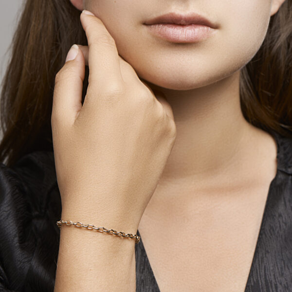 armband anker 3,5 mm 19 cm 14K roségoud - Afbeelding 2