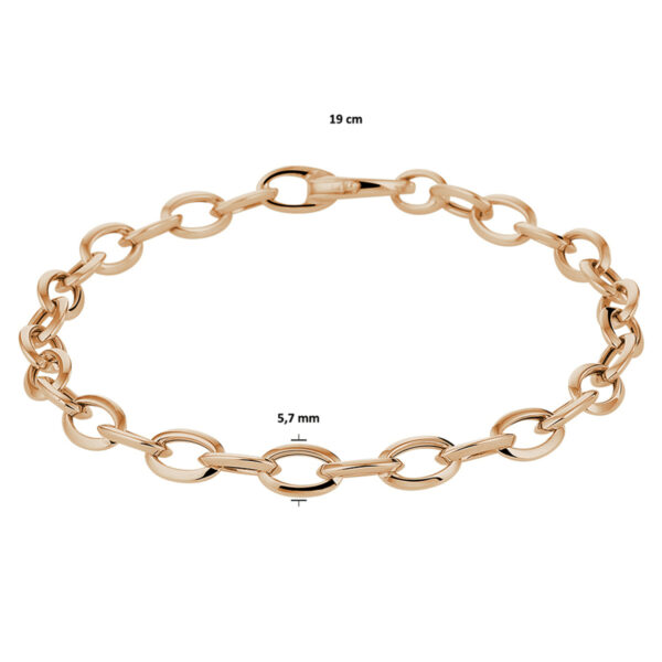 armband anker 5,7 mm 19 cm 14K roségoud - Afbeelding 3
