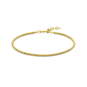 armband bolletjes 2 mm 17 + 2 cm 14K geelgoud