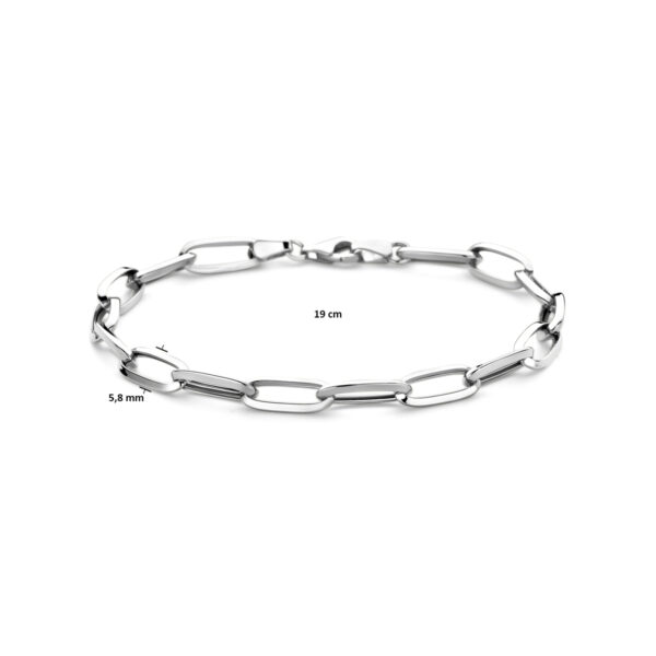armband closed forever 5,8 mm 19 cm 14K witgoud - Afbeelding 3