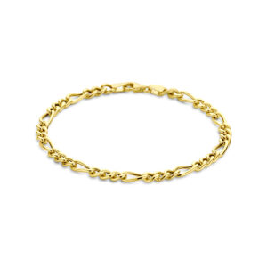 armband figaro 4,5 mm 19 cm 14K geelgoud
