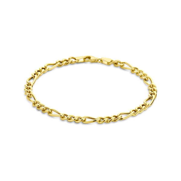 armband figaro 4,5 mm 19 cm 14K geelgoud