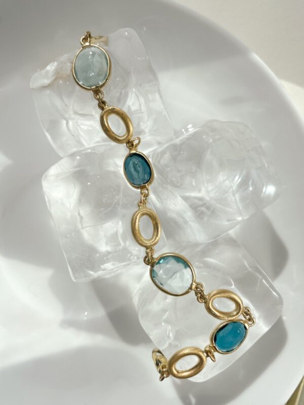 Armband geelgoud edelsteen - Afbeelding 2