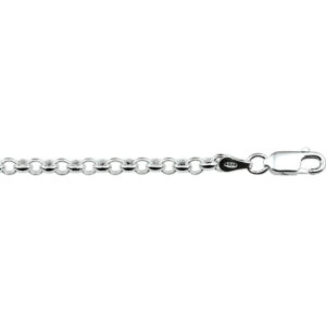 armband jasseron 3 mm 13 cm zilver gerhodineerd