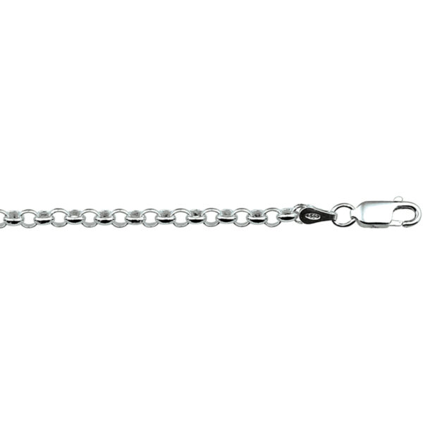 armband jasseron 3,6 mm 15 cm zilver gerhodineerd