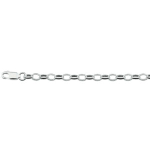 armband jasseron 3,7 mm zilver gerhodineerd