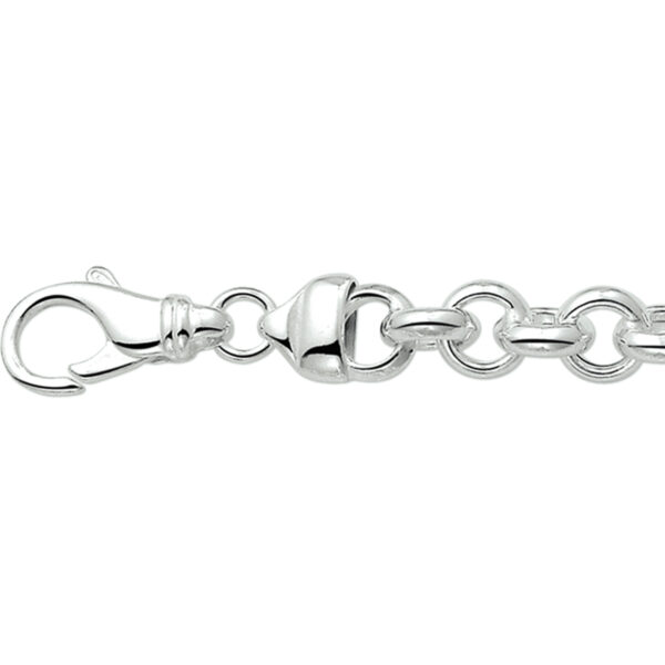 armband jasseron 7,8 mm 20 cm zilver wit