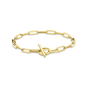 armband kapittelslot 4 mm 18 cm 14K geelgoud