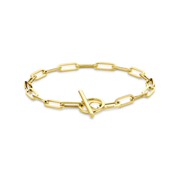 armband kapittelslot 4 mm 18 cm 14K geelgoud