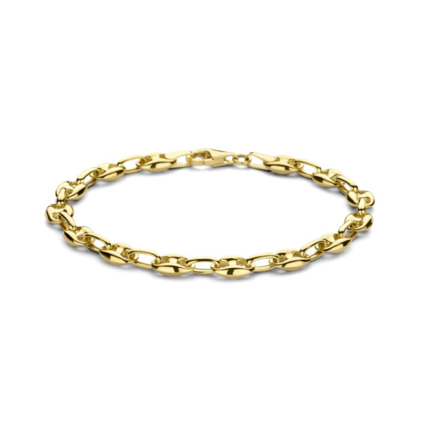 armband koffieboon 5,8 mm 18 cm 14K geelgoud