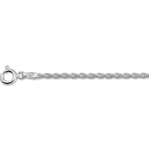 armband koord 2,0 mm zilver gerhodineerd