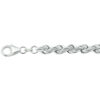 armband koord massief 5,5 mm 19 cm zilver gerhodineerd