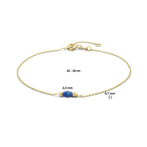 armband lapis 16 - 18 cm 14K geelgoud - Afbeelding 3
