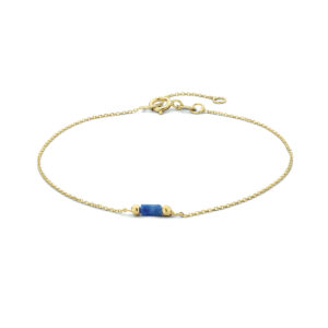 armband lapis 16 - 18 cm 14K geelgoud