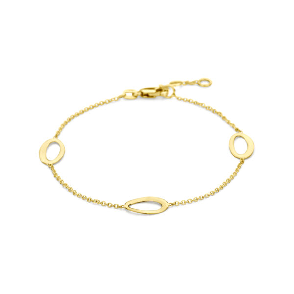 armband ovaaltjes 16,5 – 17,5 – 18,5 cm 14K geelgoud