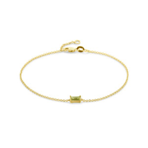 armband peridot 16,5 - 18 cm 14K geelgoud