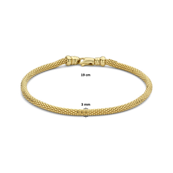 armband popcorn 3,0 mm 19 cm 14K geelgoud - Afbeelding 3