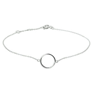 armband rondje 0,8 mm 16,5 - 17,5 - 18,5 cm 14K witgoud