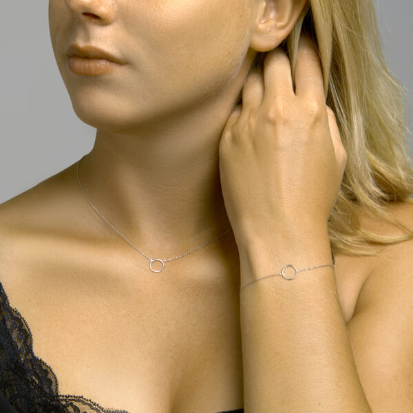 armband rondje 16,5 - 17,5 - 18,5 cm 14K witgoud - Afbeelding 3