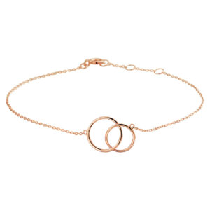 armband rondjes 0,8 mm 16,5 - 18,5 cm 14K roségoud