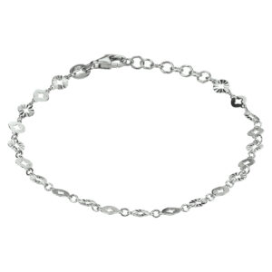 armband rondjes 4,0 mm 16 + 2 cm zilver gerhodineerd