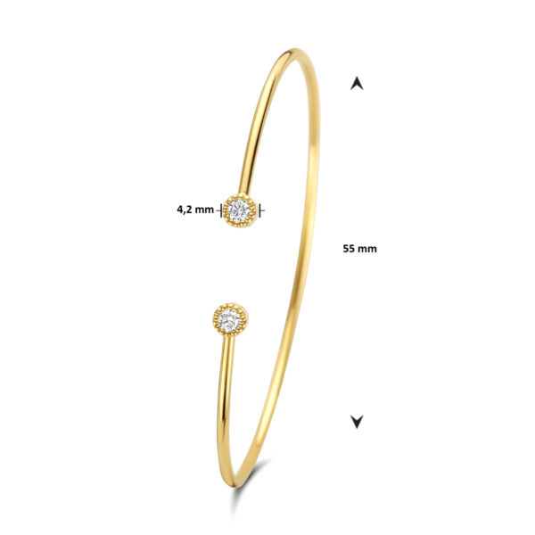armband spang 0.19ct h si 14K geelgoud - Afbeelding 5