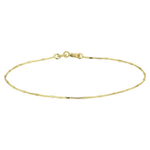armband venetiaans en staafjes 0,9 mm 18 cm 14K geelgoud