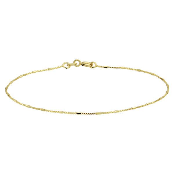 armband venetiaans en staafjes 0,9 mm 18 cm 14K geelgoud