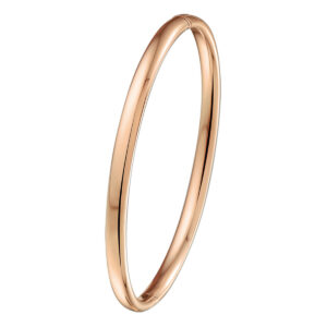 bangle scharnier massief ovale buis 3 mm Silgold (rosé met zilverkern)