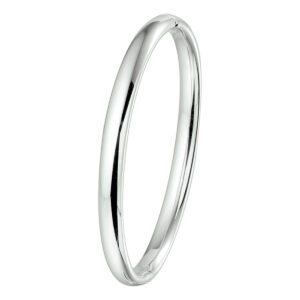 bangle scharnier ovale buis 6 x 60 mm 14K witgoud