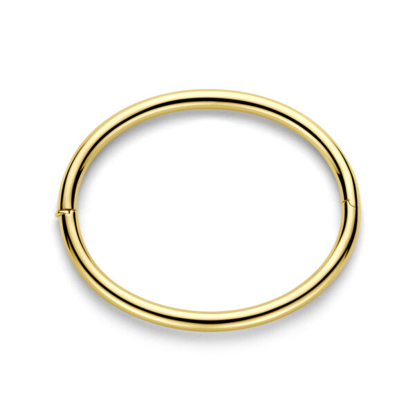 bangle scharnier ronde buis 5 x 60 14K geelgoud - Afbeelding 3